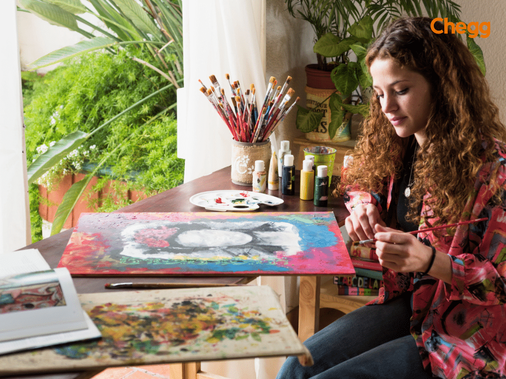 Selling art is among the best online jobs for students