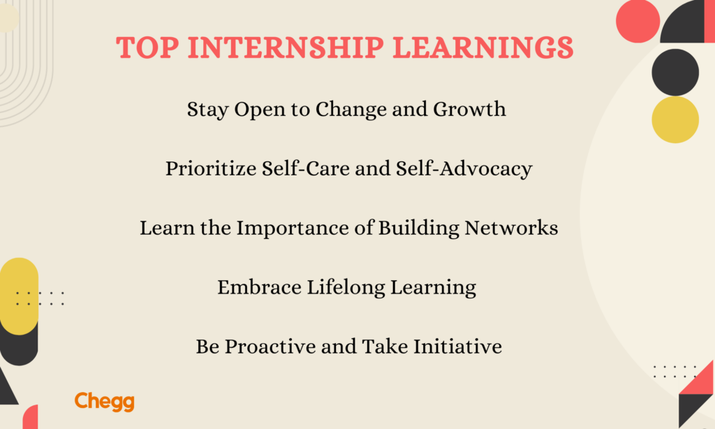top internship learnings