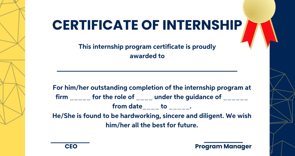 certificate of internship