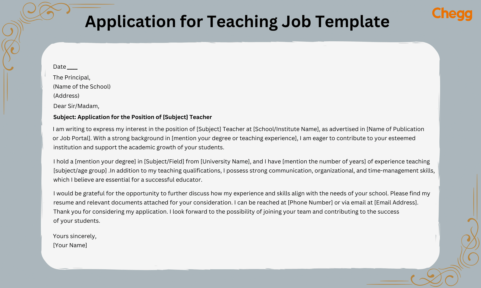 APPLICATION FORMAT FOR APPLYING TEACHING JOB visual data 3
