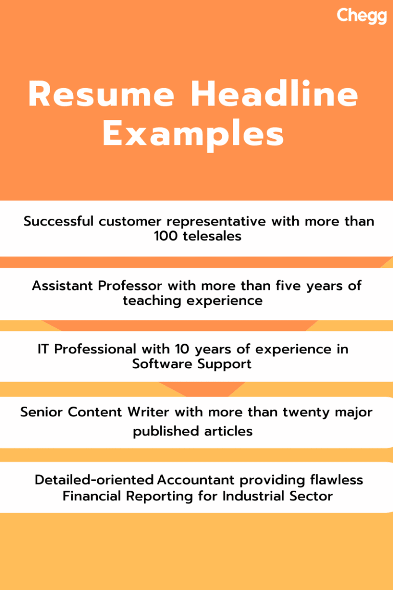 resume profile headline examples