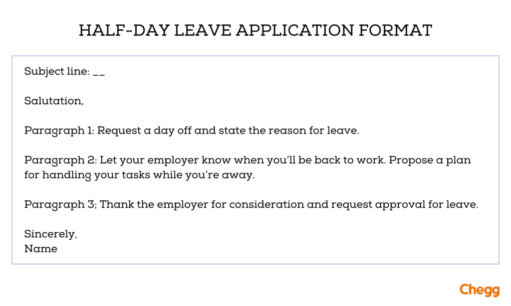 Half Day Leave Application Format