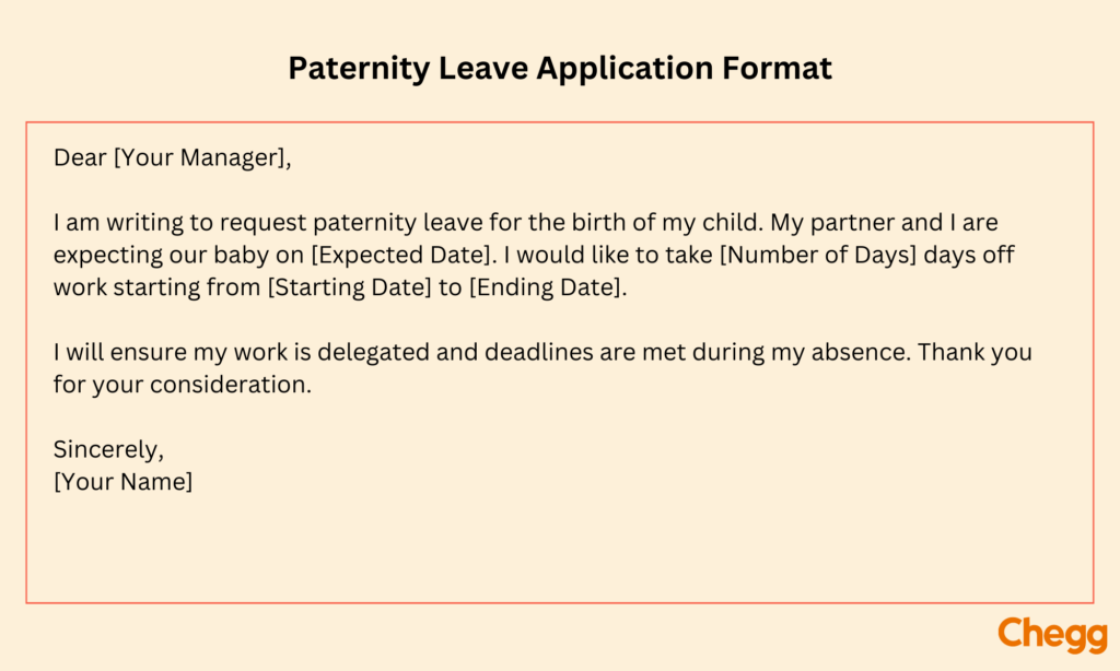 paternity leave application format