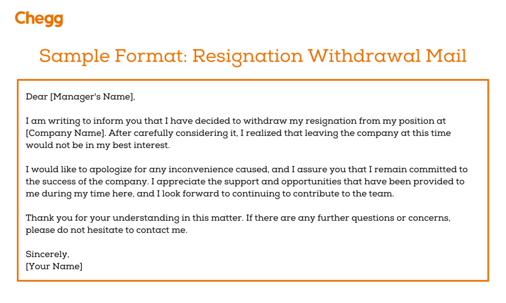 resignation withdrawal format resignation revoke