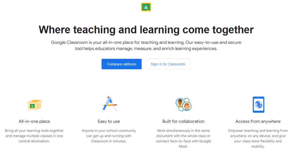 Google Classroom - Online Teaching Tool