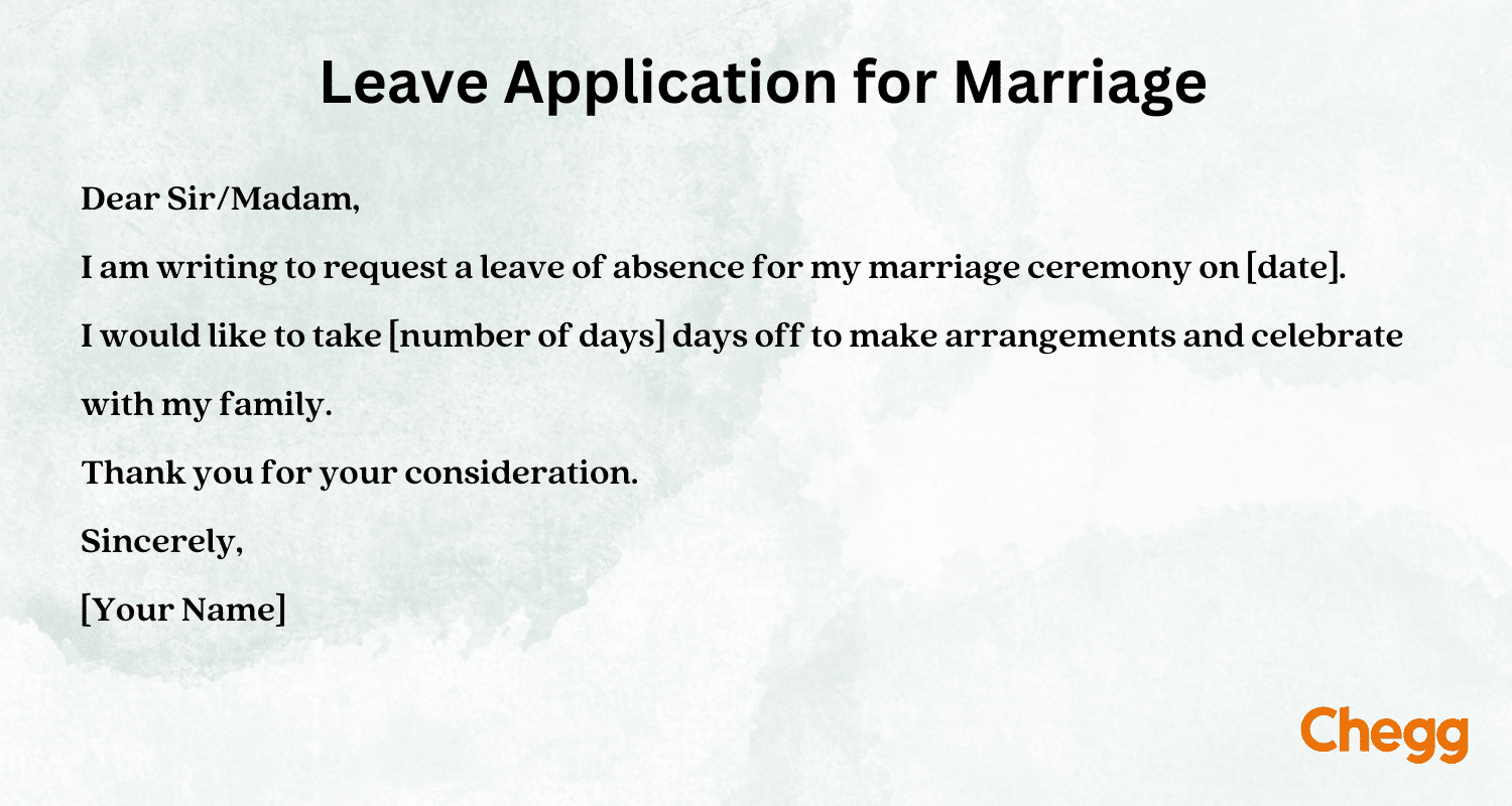 leave application letter for office for sister marriage