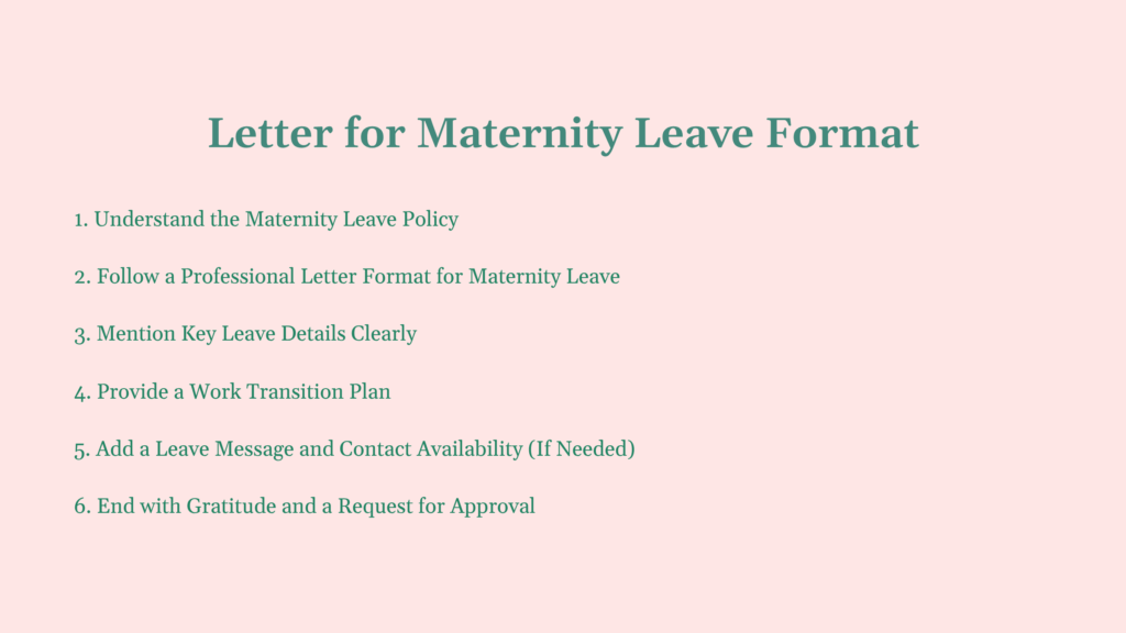 letter for maternity leave