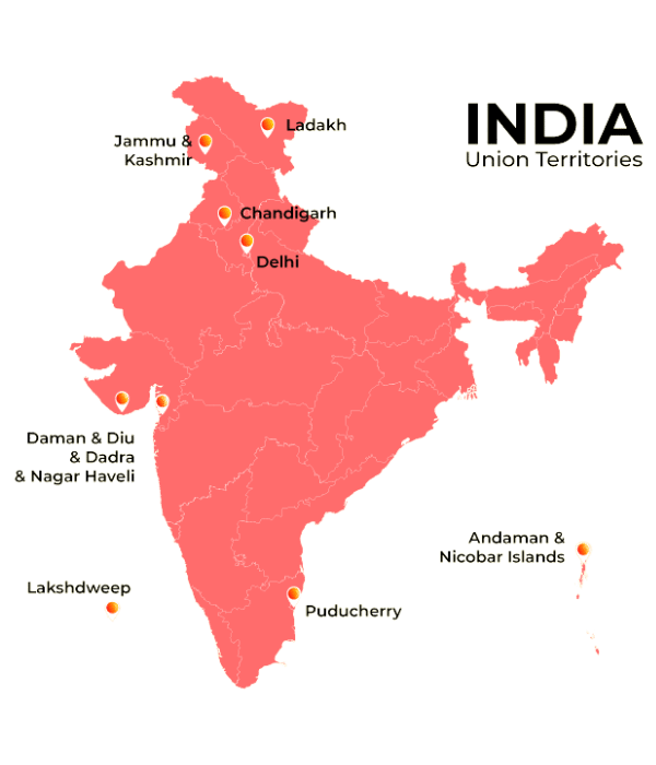 8 union territories of india