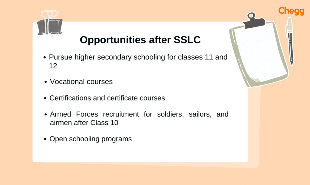 Opportunities after receiving SSLC