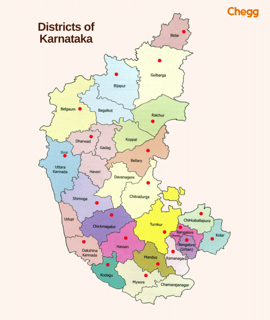 karnataka district map :how many district in Karnataka